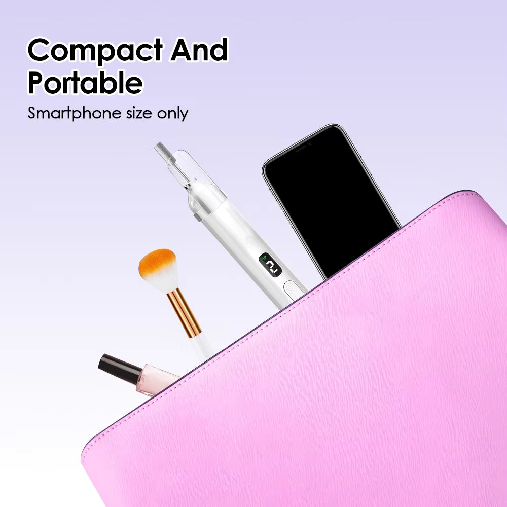 3-Speed Rechargeable Electric Nail Drill & File Kit with LED Light & UV Curing Lamp